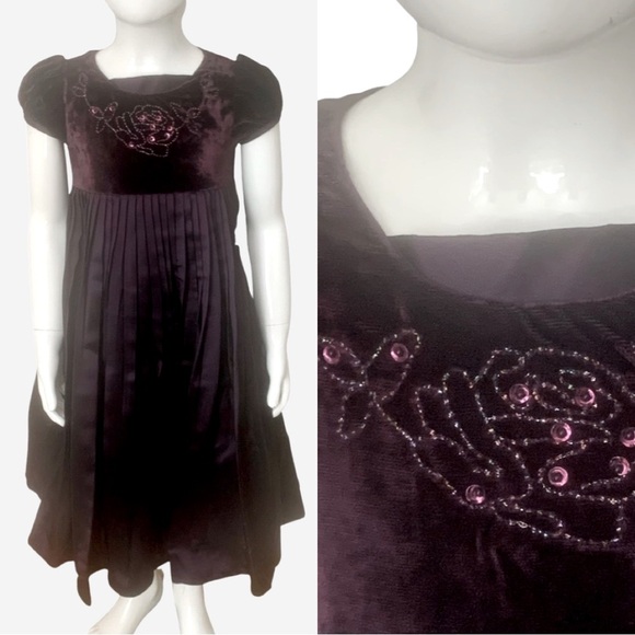 BISCOTTI Collezioni Velvet and Taffeta Special Occasion Fancy Dress Size 4T - Picture 1 of 16